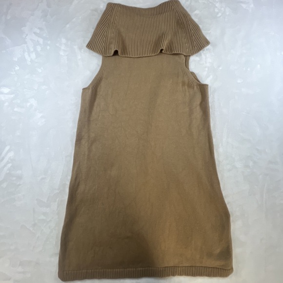 Michael Kors Women's Sleeveless Dark Tan Sweater Cowl Neck Size Small - Picture 10 of 10